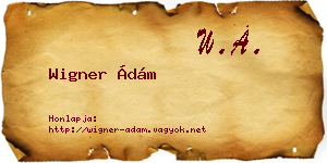 Wigner Ádám névjegykártya